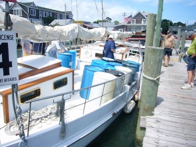 Skipjack Sails into Ocracoke USCG stability test